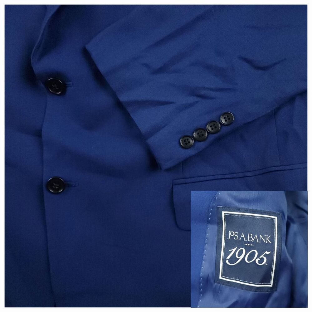 Jos A Bank 1905 Suit Mens 46R/38R Tailored Fit Wool 2 Piece Gentleman Dapper